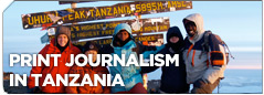Click here for more about our print journalism placements in Tanzania